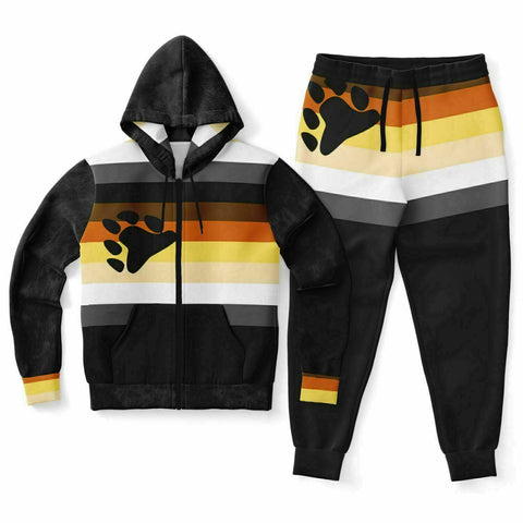 Pricci Pride Bear Zip Up Hoodie Jogger Set | Streetwear | Track Suit | Fashion Jogger Set