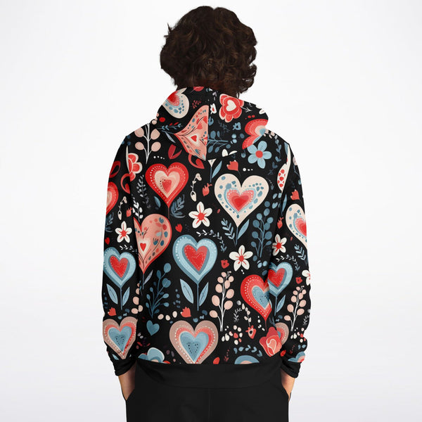 Valentines Day Hearts Fashion Jogger | Hoodie | Fashion Hoodie | Valentines Day Gift | Valentines Day Hoodie | Men's Hoodie