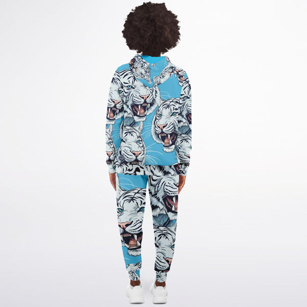 Pricci Bangel Tiger Zip Up Hoodie and Jogger Set | Streetwear | Track Suit | Animal Print Jogger Set