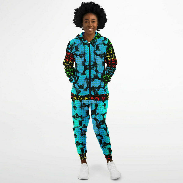 Pricci EDM Zip Up Hoodie Jogger Set | Streetwear | Track Suit | Fashion Jogger Set