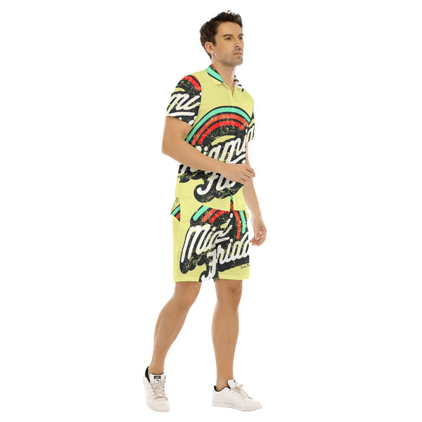AyeWalla Miami Casual Short Sleeve Shirt Set  | Shirt and Short Set | Clothing for Men