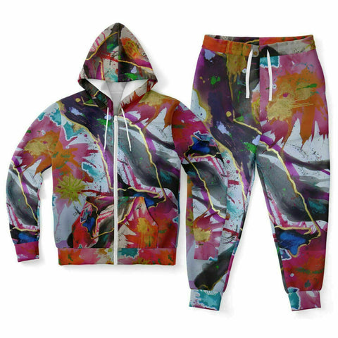 PRicci Artist Collection: Wolf Zip-Up Hoodie and Jogger Set | Streetwear | Track Suit | Fashion Jogger Set