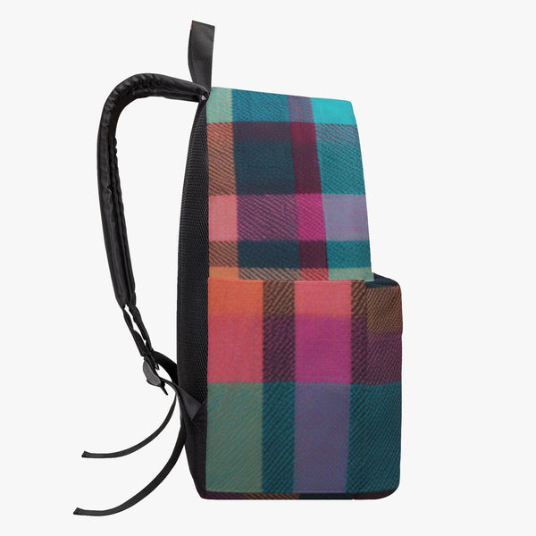 Plaid Canvas Backpack - Backpacks | Back To School |  Knapsack | Rucksack | Booksack