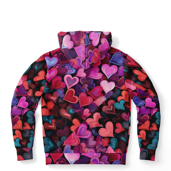 Valentines Day Heart Swirl Athletic Hoodie | Fashion Hoodie | Valentines Day Hoodie | Men's Hoodie | Valentines Day Gift
