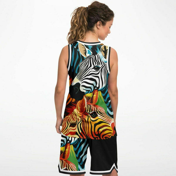 Zebras Basketball Set - Sportswear | Activewear | Basketball 2PC Set | Tank Top and Basketball Shorts