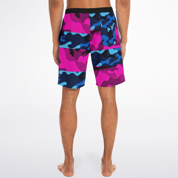 Board Shorts - Blue/Pink Camo