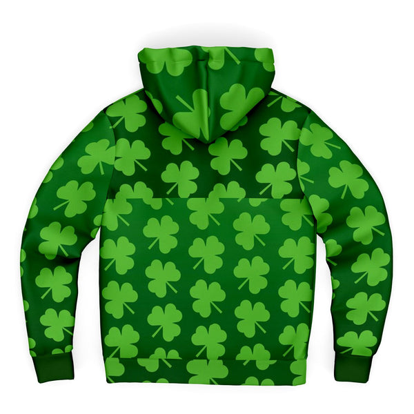 St. Patricks Day Luck Clover Microfleece Ziphoodie Jacket | Fashion Jacket | Jacket Hoodie | Jacket | Men's Jacket