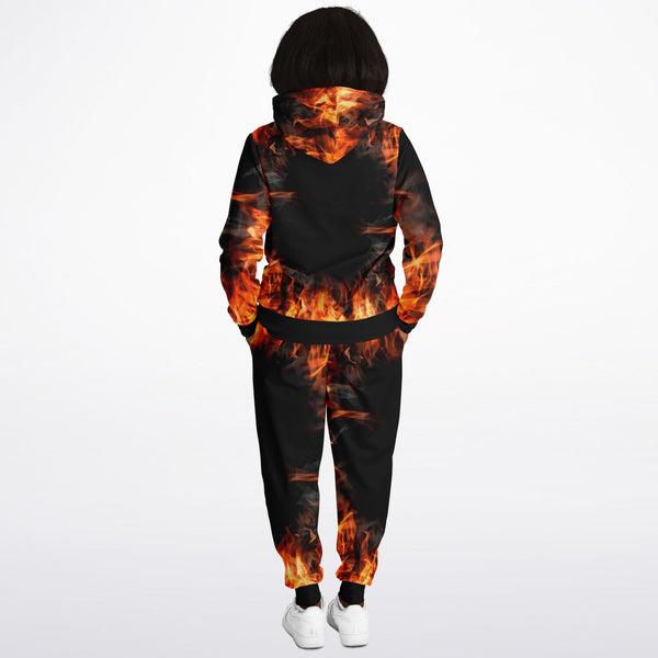 Blazing Fire Hoodie and Jogger Set | Streetwear | Track Suit | Fashion Jogger Set