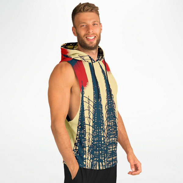 Watts Towers Sleeveless Hoodie - Drop Armhole Hoodie | Athletic Hoodie