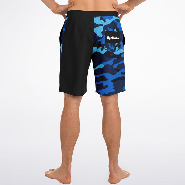 Board Shorts - Black/Blue Camo