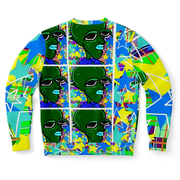 AyeWalla x PRicci LA Art Alien Nerd Athletic Sweatshirt