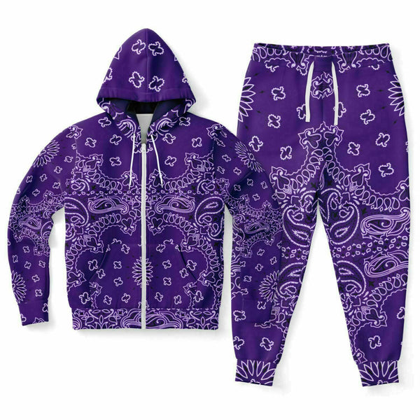 PRicci Artist Collection Purple Haze Bandana Zip Up Hoodie