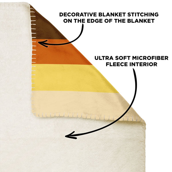 Premium Microfleece Blanket - Bear Pride Flag