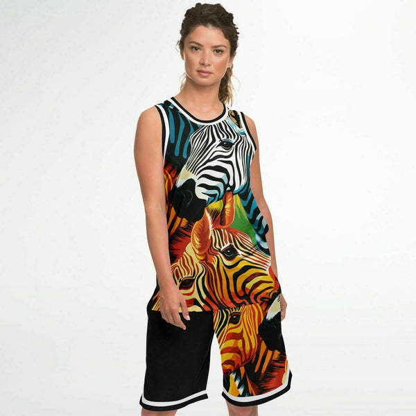 Zebras Basketball Set - Sportswear | Activewear | Basketball 2PC Set | Tank Top and Basketball Shorts