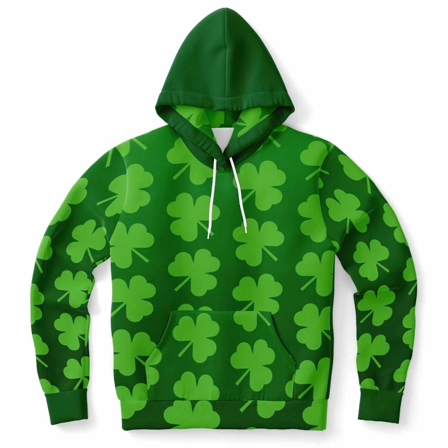 St. Patricks Day Luck Clover Athletic Hoodie | Fashion Hoodie | Hoodies | Sweatshirt | Men's Hoodie