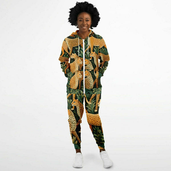 Pricci Cheetah Zip Up Hoodie and Jogger Set | Streetwear | Track Suit | Animal Print Jogger Set