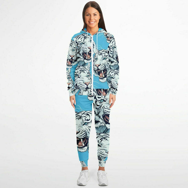 AyeWalla x Pricci Bangel Tiger Zip Up Hoodie and Jogger Set | Streetwear | Track Suit | Animal Print Jogger Set