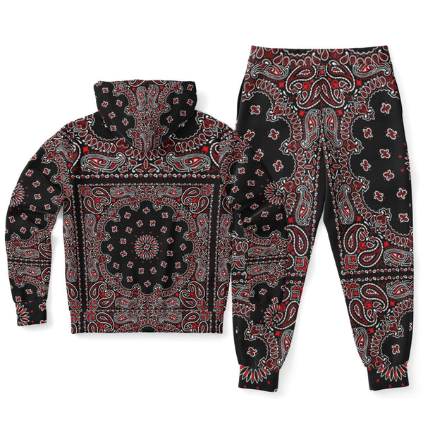 PRicci Artist Collection: Ranchero Bandana Zip Up Hoodie and Jogger Set | Streetwear | Track Suit | Fashion Jogger Set