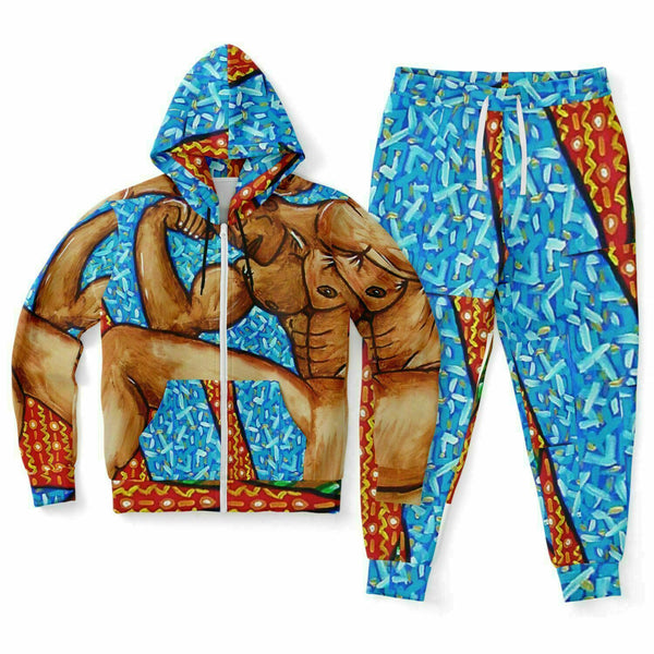 Artist Collection Thinker Zip Up Hoodie Jogger Set