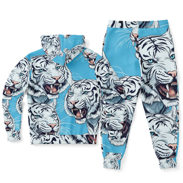 AyeWalla x Pricci Bangel Tiger Zip Up Hoodie and Jogger Set | Streetwear | Track Suit | Animal Print Jogger Set