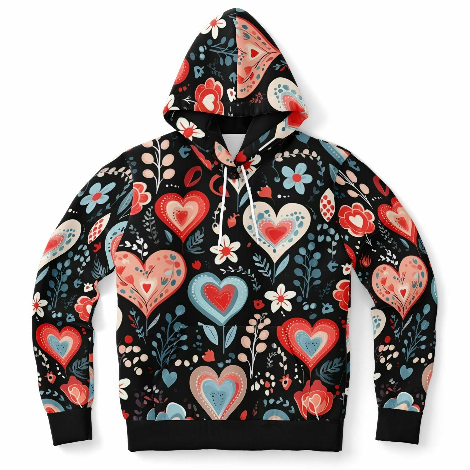 Valentines Day Hearts Fashion Jogger | Hoodie | Fashion Hoodie | Valentines Day Gift | Valentines Day Hoodie | Men's Hoodie