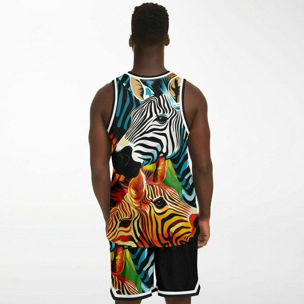 Zebras Basketball Set - Sportswear | Activewear | Basketball 2PC Set | Tank Top and Basketball Shorts