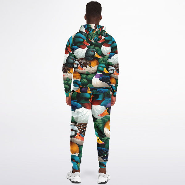 Pricci Mallard Ducks Zip Up Hoodie and Jogger Set | Streetwear | Track Suit | Jogger Set