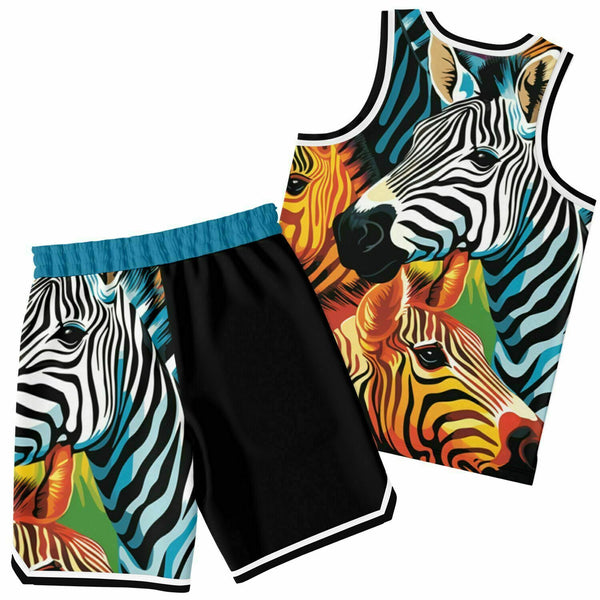 Zebras Basketball Set - Sportswear | Activewear | Basketball 2PC Set | Tank Top and Basketball Shorts