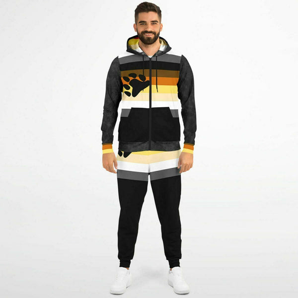 Pricci Pride Bear Zip Up Hoodie Jogger Set | Streetwear | Track Suit | Fashion Jogger Set