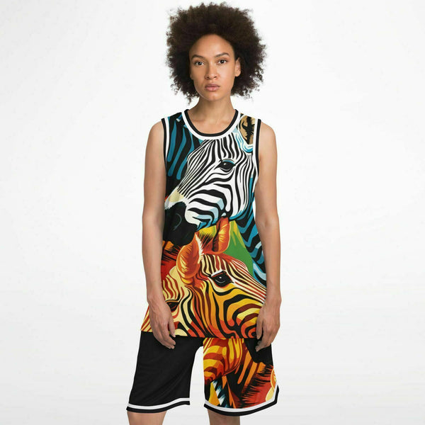 Zebras Basketball Set - Sportswear | Activewear | Basketball 2PC Set | Tank Top and Basketball Shorts