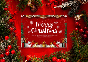 Merry Christmas Card, Happy New Year Greeting, Holiday Stationery Set, Festive Card, Winter Prints, Holiday Collection