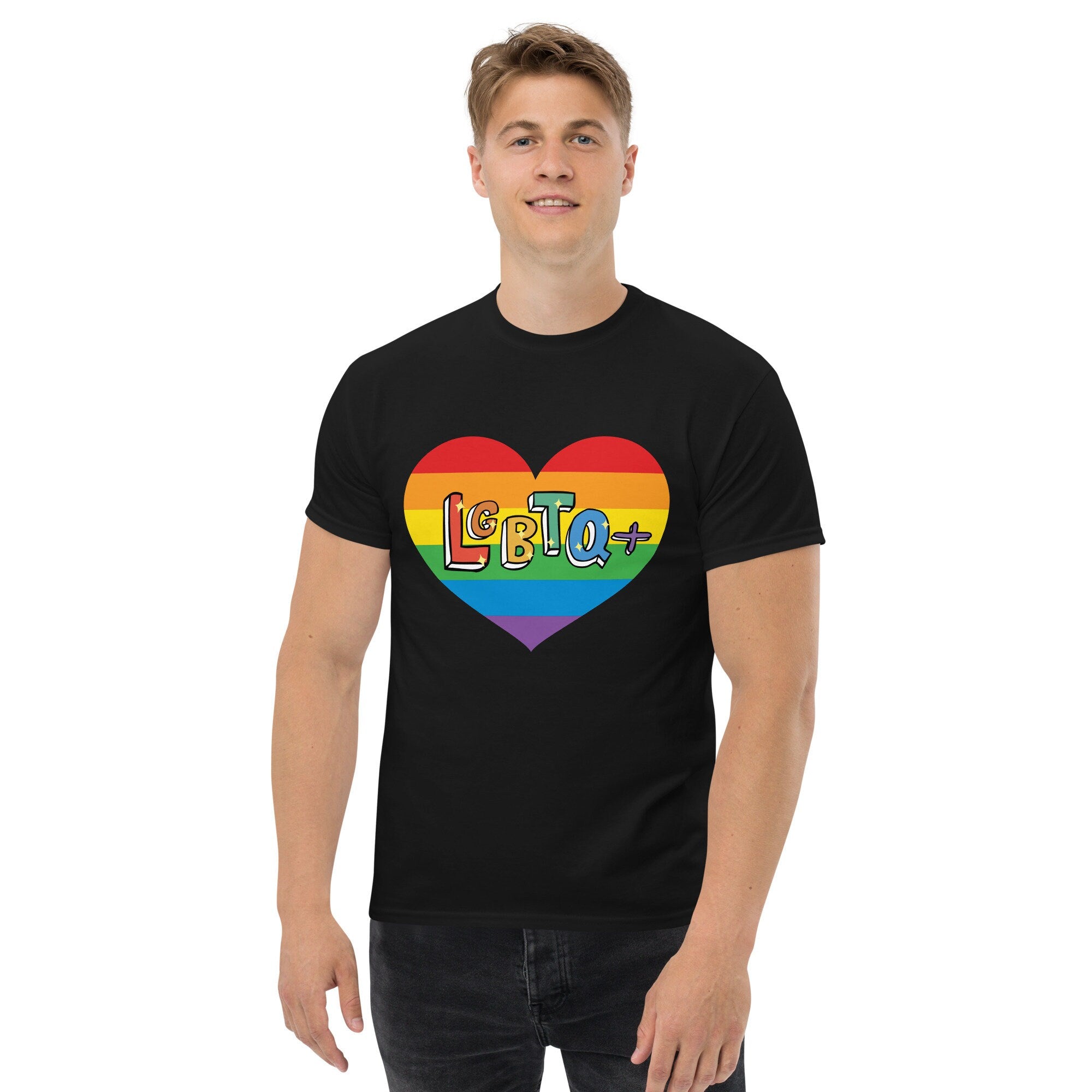 Pride LGBTQ Heart Tee  | Valentines Day Shirt, Lover Shirt, Pride Shirt, Valentines Day Shirt, Cute Pride Shirt