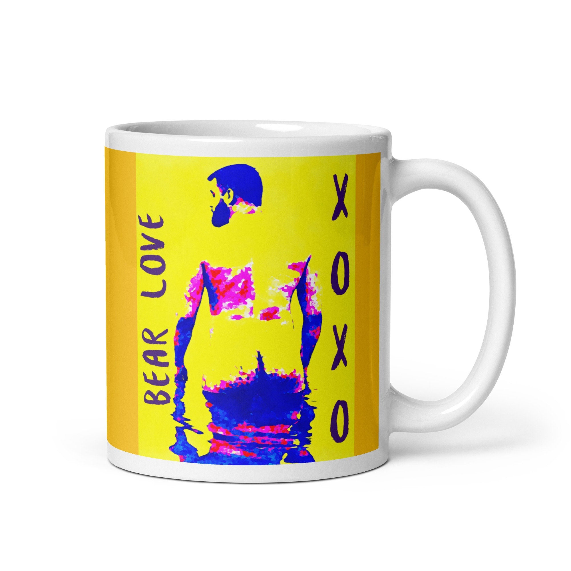 Bear Love Yellow Mug |  Boyfriend Mug, Funny Boyfriend Gift, Funny Gifts For Him, Valentine&#39;s Day Gift