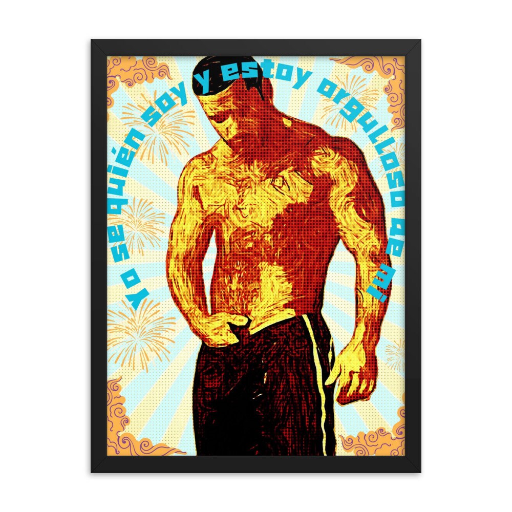 Juan Framed Poster - Gay Art | Gift for Gay Couple | Gift For Him | Gift For Boyfriend | Gay Gift | Daddy Gift