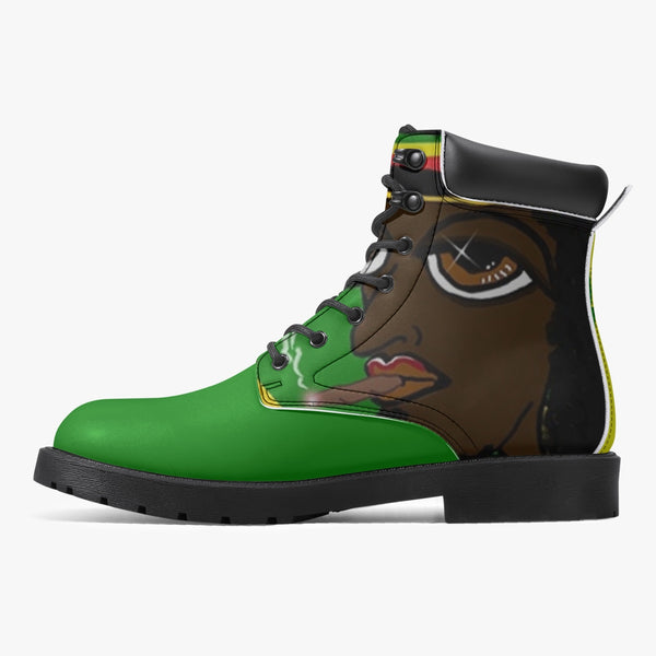 AyeWalla X PRicci Art Leather Boots Premium 6-Inch Waterproof Boot - Rasta