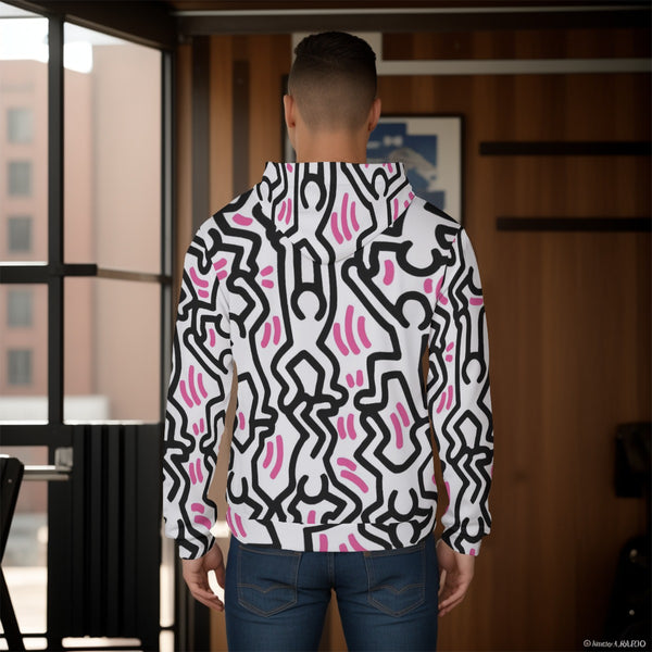 Keith Haring Inspired Pullover Hoodie | Fashion Hoodie | Hoodies | Sweatshirt | Men's Hoodie