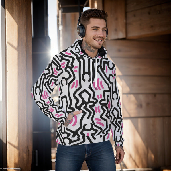 Keith Haring Inspired Pullover Hoodie | Fashion Hoodie | Hoodies | Sweatshirt | Men's Hoodie