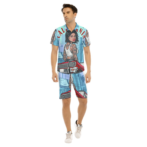 AyeWalla Cali Latino Casual Short Sleeve Shirt Set  | Shirt and Short Set | Clothing for Men