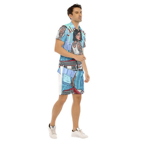 AyeWalla Cali Latino Casual Short Sleeve Shirt Set  | Shirt and Short Set | Clothing for Men