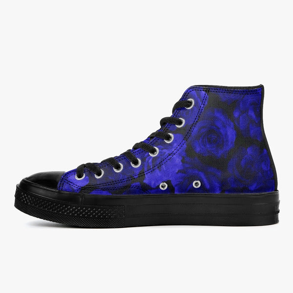 New High-Top Canvas Shoes - Hot & Cold Roses
