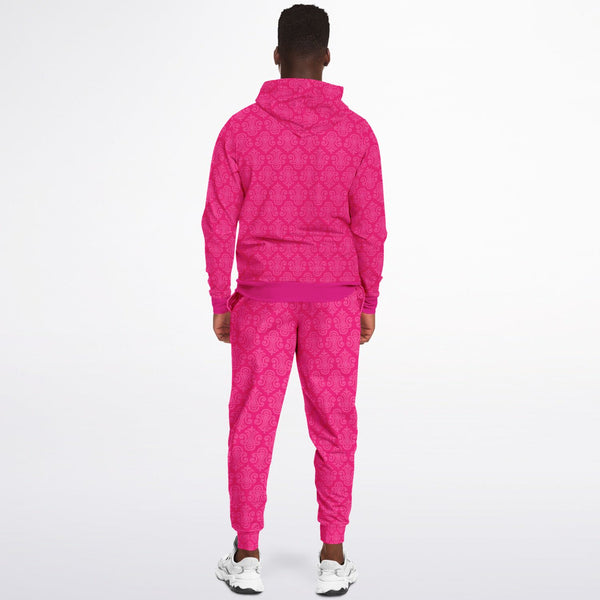Pricci Gucci Pink Zip Up Hoodie Jogger Set | Streetwear | Track Suit | Fashion Jogger Set