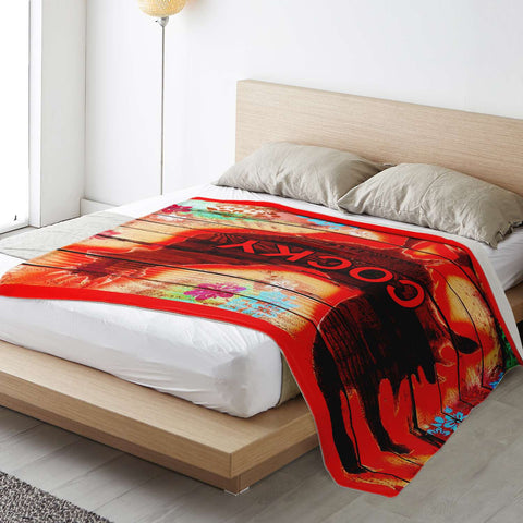 Microfleece Blanket - Cocky Red