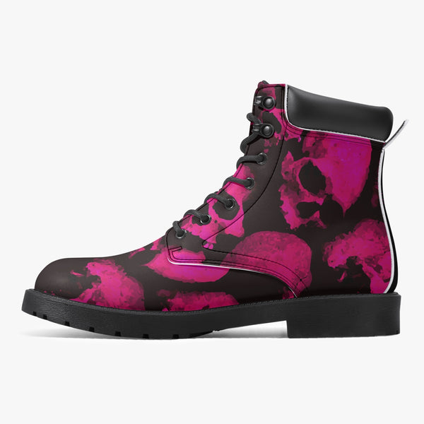 Casual Leather Boots - Skulls