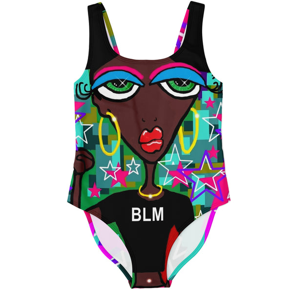 One-Piece Swimsuit - Girl Power/BLM