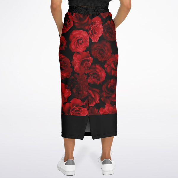 Boho Long Pocket Skirt - Rose