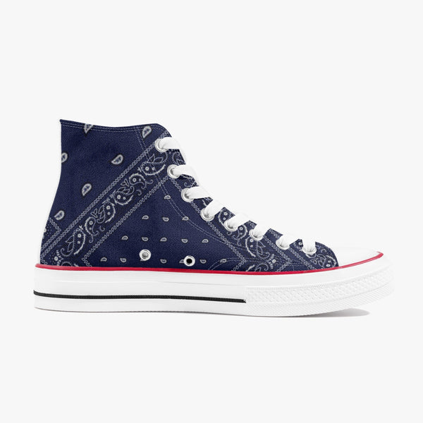New High-Top Canvas Shoes - Jean/Paisley