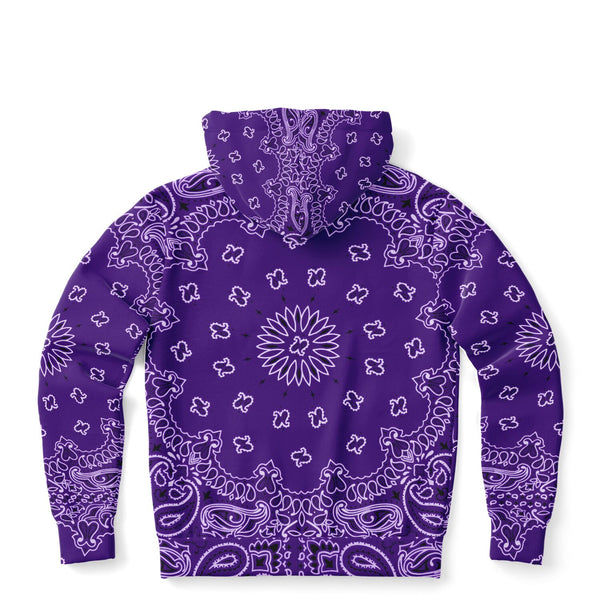 Pricci Artist Collection: Royal Purp Bandana Zip-Up Hoodie | Men's Hoodie | Hoodies | Fashion Hoodie