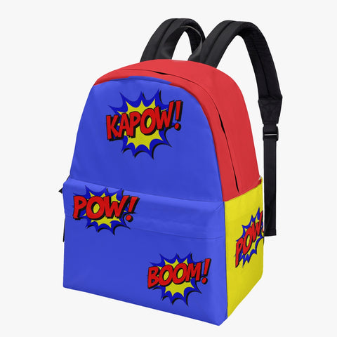 Boom Pow Kapow - Canvas Backpack -  Backpacks | Back To School | Knapsack | Rucksack | Booksack